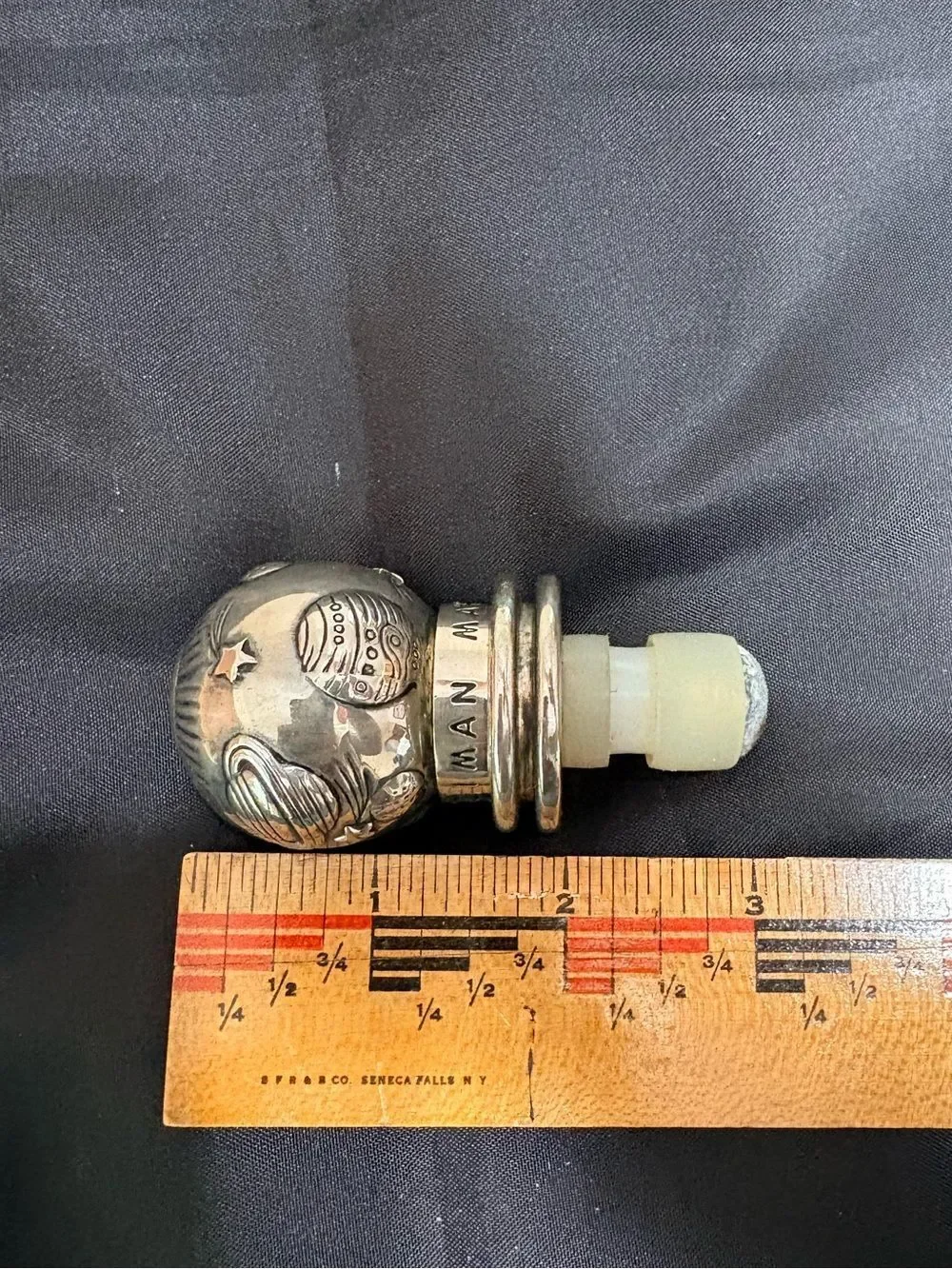 Vintage Neiman Marcus 2001 Out of This World Wine Bottle Stopper Silver Plate